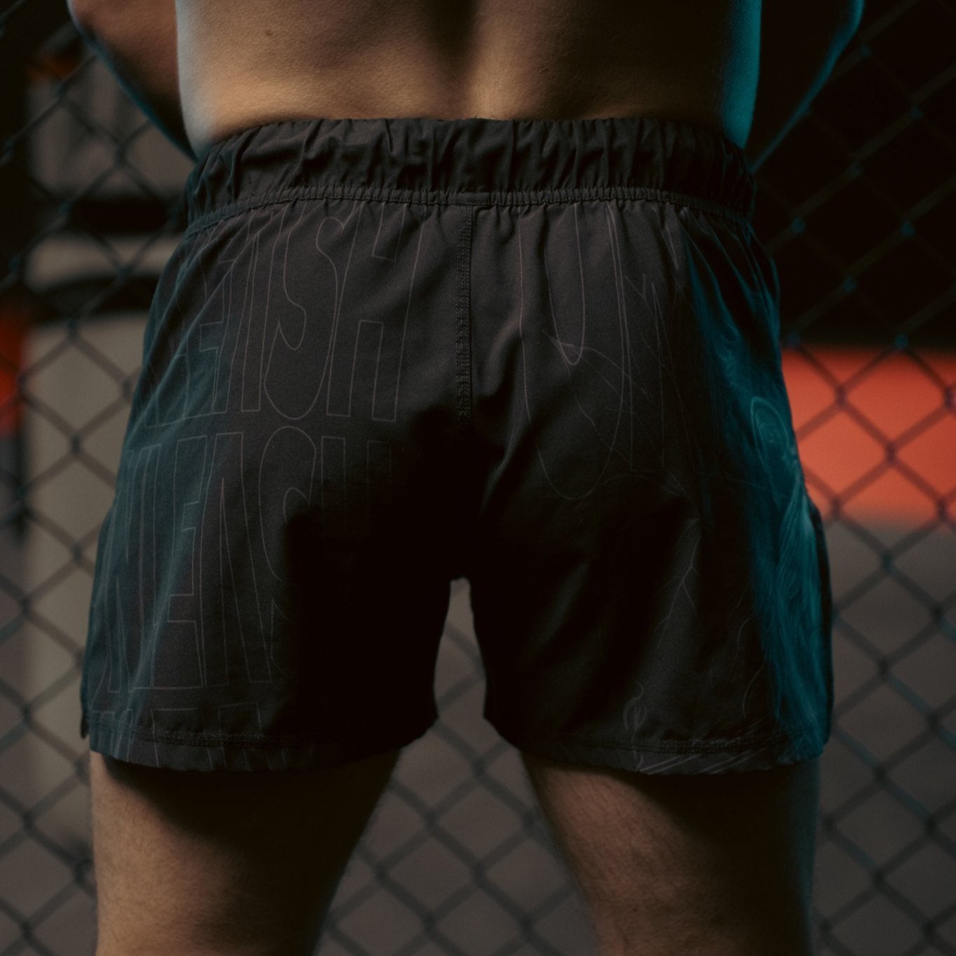 Black MMA Mid Slit Unleash the Animal Shorts - Animalia Apparel