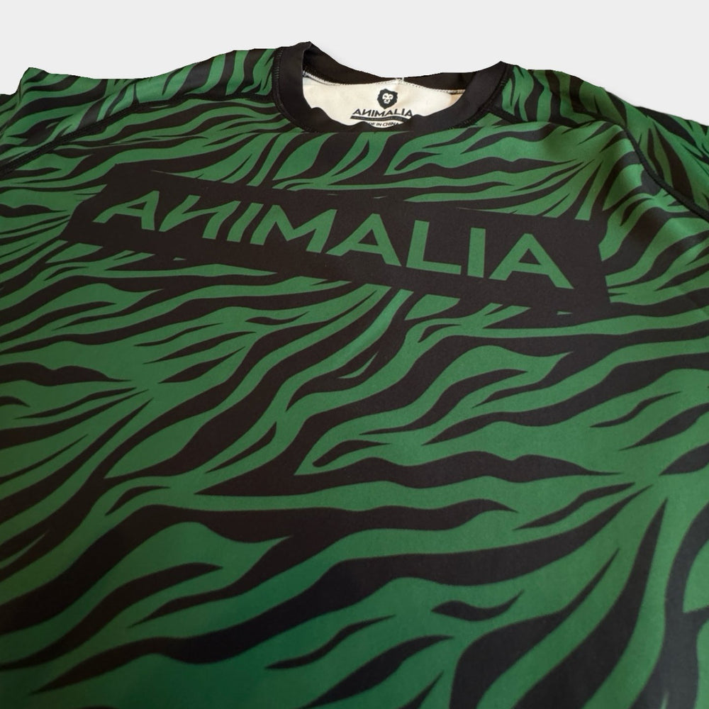 Green Tiger Stripe Rashguard - Animalia Apparel