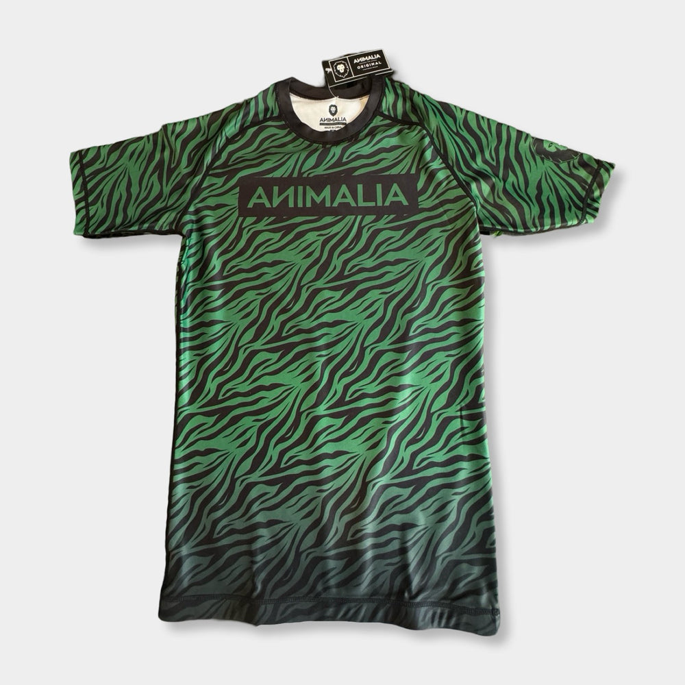 Green Tiger Stripe Rashguard - Animalia Apparel